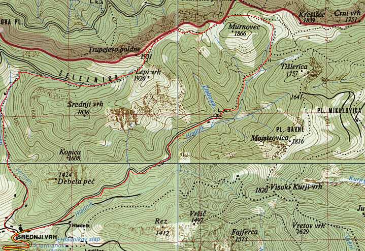 Trip1 Srednji vrh-Trupejevo poldne-Srednji vrh